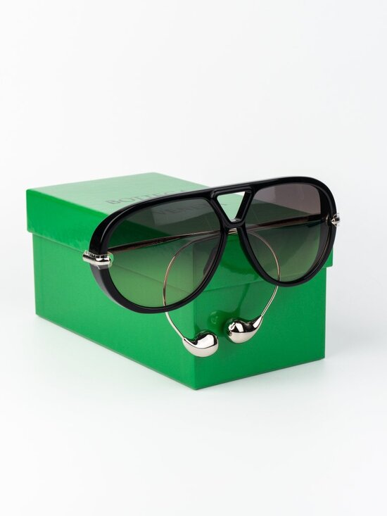 Bottega Veneta Women Sunglasses Black Silver Brown Gradient BV1273S 010 main image 9